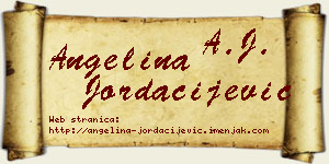 Angelina Jordačijević vizit kartica